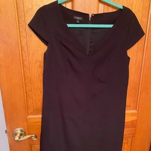 Talbots black cap sleeve shift dress